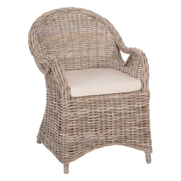 ΠΟΛΥΘΡΟΝΑ ΜΕ ΕΚΡΟΥ ΜΑΞΙΛΑΡΙ FB99536 ΚΑΦΕ RATTAN 63x65x87Υεκ.