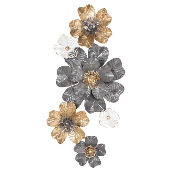 ΔΙΑΚΟΣΜΗΤΙΚΟ ΤΟΙΧΟΥ FB94214 ΜΕΤΑΛΛΟ ΣΕ ΛΕΥΚΟ-ΓΚΡΙ-ΧΡΥΣΟ 51x7,5x120εκ.