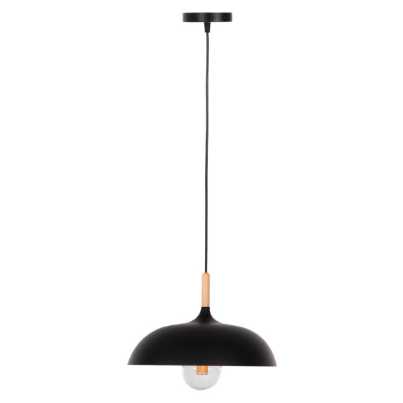 ΦΩΤΙΣΤΙΚΟ ΟΡΟΦΗΣ ΚΡΕΜΑΣΤΟ FB94156 ΜΑΥΡΟ ΜΕΤΑΛΛΟ-ΞΥΛΙΝΗ ΛΕΠΤΟΜΕΡΕΙΑ Φ35x112Υεκ