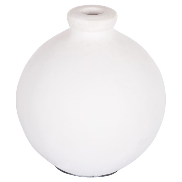 ΔΙΑΚΟΣΜΗΤΙΚΟ ΒΑΖΟ FB94410 ΤΕΡΑΚΟΤΑ ΣΕ ΛΕΥΚΟ 18x18x20Υεκ.