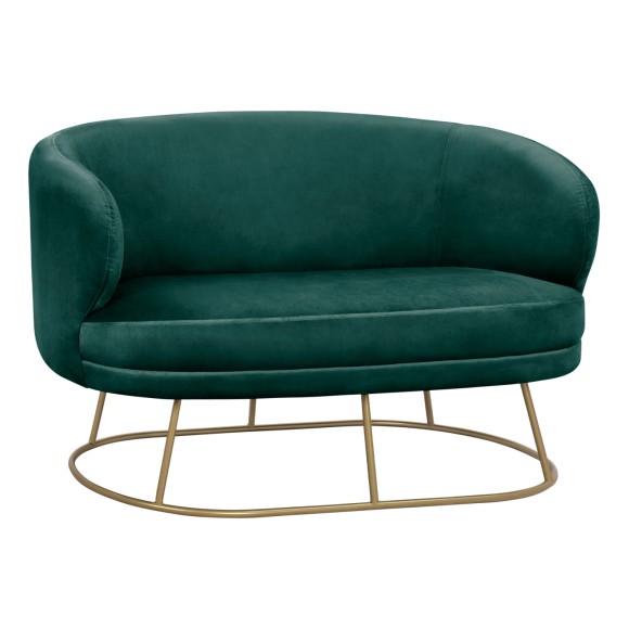 ΚΑΝΑΠΕΣ 2ΘΕΣΙΟΣ FB98492.03 ΑΠΟ ΒΕΛΟΥΔΟ ΚΥΠΑΡΙΣΣΙ ΜΕ ΧΡΥΣΗ ΒΑΣΗ 125X80X84Y εκ.