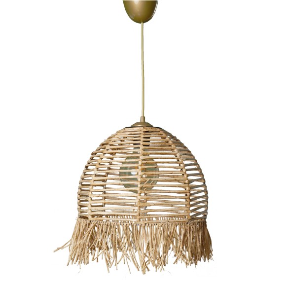 ΦΩΤΙΣΤΙΚΟ ΟΡΟΦΗΣ ΕΣΩΤΕΡΙΚΟΥ ΧΩΡΟΥ ΚΡΕΜΑΣΤΟ FB97367.02 ΑΠΟ ΞΥΛΟ ΚΑΙ BAMBOO ΚΑΡΥΔΙ 36x36x65Υ εκ.