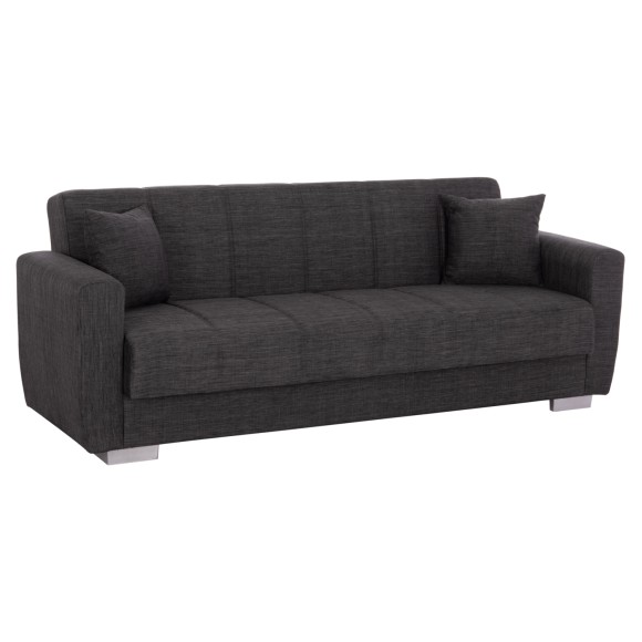 ΚΑΝΑΠΕΣ ΚΡΕΒΑΤΙ ΤΡΙΘΕΣΙΟΣ FB93240.03 ΓΚΡΙ 215x85x76Υ εκ.