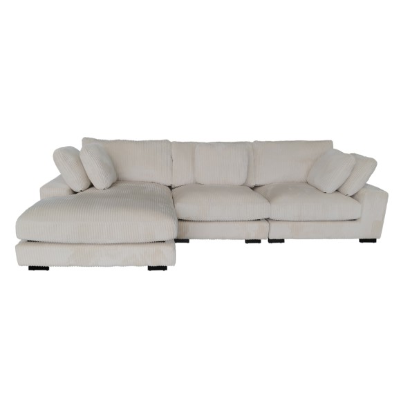 ΚΑΝΑΠΕΣ ΑΡΙΣΤΕΡΗ ΓΩΝΙΑ FB93287.02L ΜΠΕΖ ΡΙΓΕ ΥΦΑΣΜΑ 313x169(γωνία)x80Υεκ.