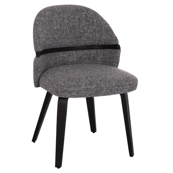 ΚΑΡΕΚΛΑ ΤΡΑΠΕΖΑΡΙΑΣ FB918249.02 PLYWOOD ΜΑΥΡΟ--ΥΦΑΣΜΑ ΓΚΡΙ 50x60x80Υεκ. - 2τμχ