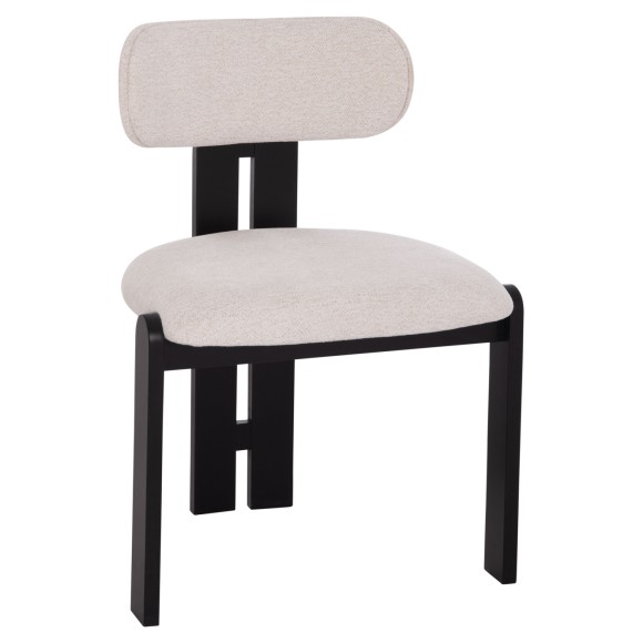 ΚΑΡΕΚΛΑ ΤΡΑΠΕΖΑΡΙΑΣ FB918252.02 ΕΚΡΟΥ ΥΦΑΣΜΑ--ΞΥΛΟ ΣΕ ΜΑΥΡΟ 57x50x78,5Υεκ. - 2τμχ