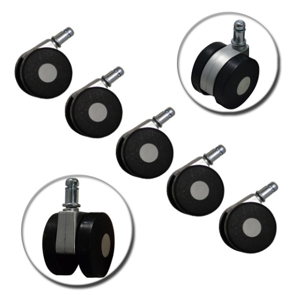 ΑΝΤΑΛΛΑΚΤΙΚΑ  ΣΕΤ 5 ΤΜΧ ΡΟΔΑΚΙΑ SPECIAL ΜΑΥΡΟ-ΑΣΗΜΙ ΓΙΑ ΚΑΡΕΚΛΕΣ ΓΡΑΦΕΙΟΥ FB911742.10