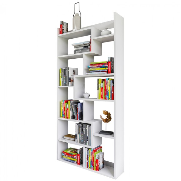 ΒΙΒΛΙΟΘΗΚΗ ΜΕΛΑΜΙΝΗΣ ΛΕΥΚΗ FB98865.01 90x22x182 εκ.