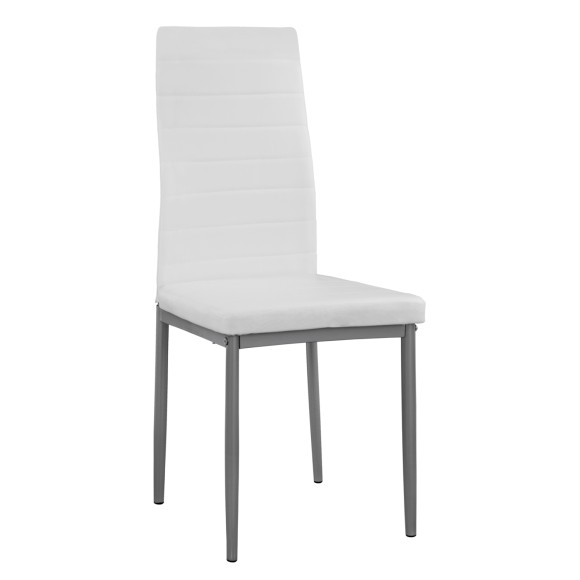 ΚΑΡΕΚΛΑ ΜΕΤΑΛΛΙΚΗ FB90037.11 ΛΕΥΚΟ PU ΜΕΤΑΛΛΙΚΟ ΣΚΕΛΕΤΟ K/D 40x48x95Y εκ. - 4τμχ