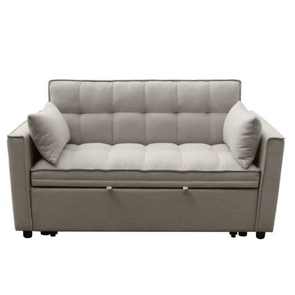 ΚΑΝΑΠΕΣ ΚΡΕΒΑΤΙ 2-ΘΕΣΙΟΣ FB93289.03 ΜΠΕΖ ΥΦΑΣΜΑ 140x100x80Υεκ