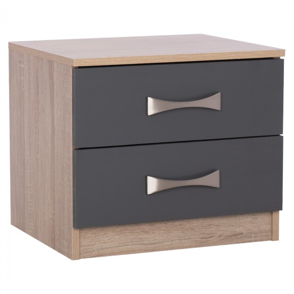 ΚΟΜΟΔΙΝΟ ΜΕΛΑΜΙΝΗΣ ME 2 ΣΥΡΤΑΡΙΑ & ΧΕΡΟΥΛΙΑ SONAMA-ΓΚΡΙ-ΙΝΟΧ 48x40,5x42Yεκ.FB92235.04