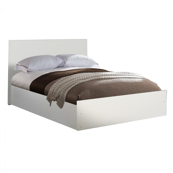 ΚΡΕΒΑΤΙ ΜΕΛΑΜΙΝΗΣ ΔΙΠΛΟ ΓΙΑ ΣΤΡΩΜΑ 160Χ200εκ. ΛΕΥΚΟ FB92432.03