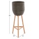 ΓΛΑΣΤΡΑ ΑΠΟ RATTAN ΚΑΙ BAMBOO FB97724 36Χ35Χ95Yεκ.ΦΥΣΙΚΟ - ΠΡΑΣΙΝΟ