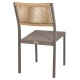 ΚΑΡΕΚΛΑ ΑΛΟΥΜΙΝΙΟΥ ΣΑΜΠΑΝΙ ΜΕ RATTAN & TEXTLINE FB95921.03 46x55,5x83Υ εκ.