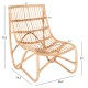 ΠΟΛΥΘΡΟΝΑ FB99815.01 ΡΑΒΔΟΙ RATTAN ΣΕ ΦΥΣΙΚΟ 56,5x73,5x79,5Υ εκ.