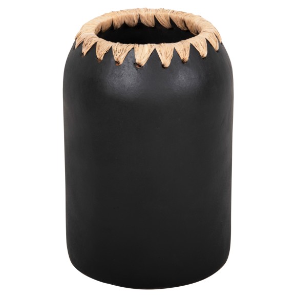 ΔΙΑΚΟΣΜΗΤΙΚΟ ΒΑΖΟ FB94376 ΤΕΡΑΚΟΤΑ ΣΕ ΜΑΥΡΟ ΜΕ ΠΛΕΞΗ ΣΤΟ ΣΤΟΜΙΟ Φ21Χ32εκ.