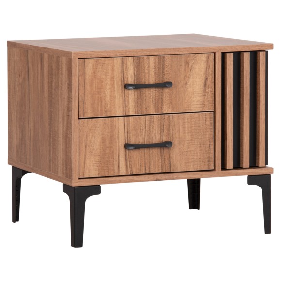 ΚΟΜΟΔΙΝΟ FB92487.01 ΜΕΛΑΜΙΝΗ ΦΥΣΙΚΟ ΞΥΛΟΥ-ΜΑΥΡΟ 55x43x48Υεκ.