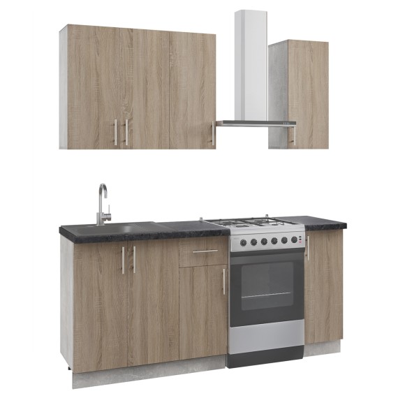 ΣΥΝΘΕΣΗ ΚΟΥΖΙΝΑΣ ΑΠΟ ΜΕΛΑΜΙΝΗ SONAMA ΠΑΓΚΟΣ ΒΑΚΕΛΙΤΗ 120x47x84,8Υεκ.FB92465.01