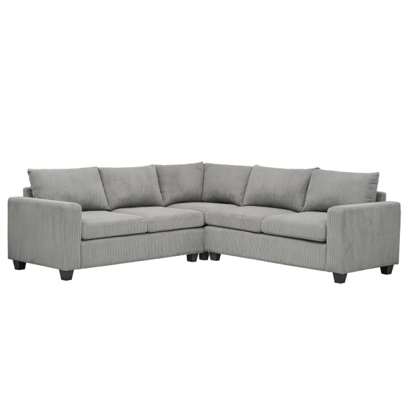 ΓΩΝΙΑΚΟΣ ΚΑΝΑΠΕΣ FB93286.01 ΓΚΡΙ ΥΦΑΣΜΑ 254x254x91Υεκ.