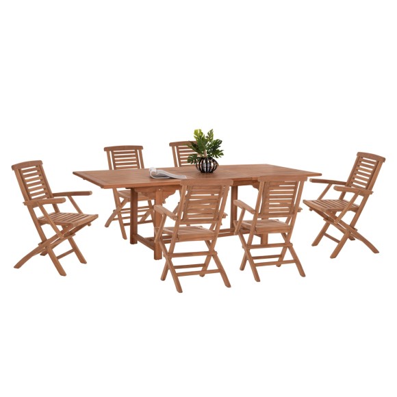 ΣΕΤ ΤΡΑΠΕΖΑΡΙΑΣ FB921288 ΤΡΑΠΕΖΙ & 6 ΠΟΛΥΘΡΟΝΕΣ ΠΤΥΣΣΟΜΕΝΕΣ-ΤΕΑΚ