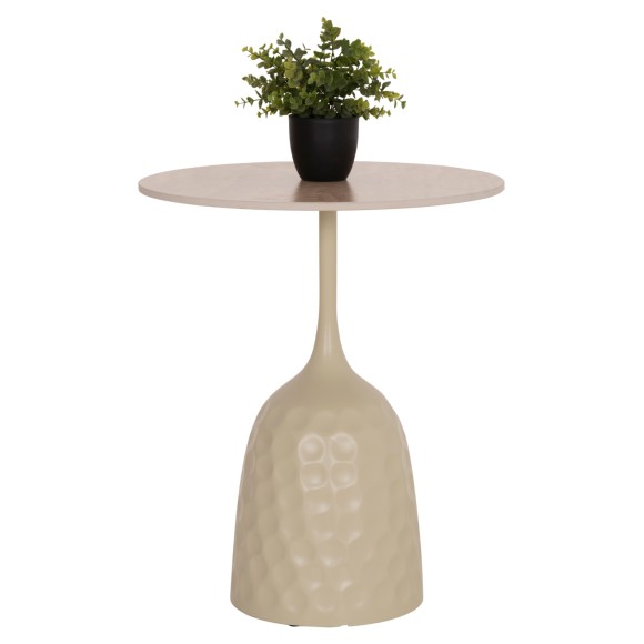 ΤΡΑΠΕΖΙ ΣΑΛΟΝΙΟΥ FB918317.04 ΒΑΣΗ ΣΑΜΠΑΝΙ--ΚΕΡΑΜΙΚΟ TOP TRAVERTINE STONE Φ50