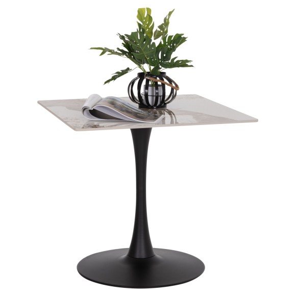 ΤΡΑΠΕΖΙ ΤΡΑΠΕΖΑΡΙΑΣ FB918315.02 ΒΑΣΗ ΜΑΥΡΗ--SINTERED STONE PANDORA 80x80x73Υεκ