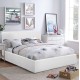 ΚΡΕΒΑΤΙ ΔΙΠΛΟ & ΣΤΡΩΜΑ FB921271.01 ΛΕΥΚΟ PU ΜΕ ΑΠΟΘ.ΧΩΡΟ--ΓΙΑ 150x200εκ