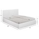 ΚΡΕΒΑΤΙ ΔΙΠΛΟ & ΣΤΡΩΜΑ FB921271.01 ΛΕΥΚΟ PU ΜΕ ΑΠΟΘ.ΧΩΡΟ--ΓΙΑ 150x200εκ