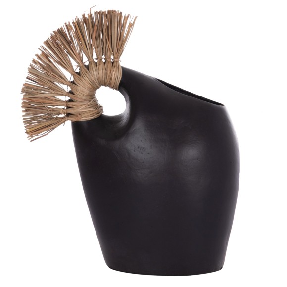 ΕΠΙΤΡΑΠΕΖΙΟ ΔΙΑΚΟΣΜΗΤΙΚΟ FB94671.01 ΜΑΥΡΗ ΤΕΡΑΚΟΤΑ & GRASS--44x18x50Υεκ.