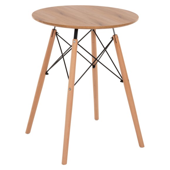 ΤΡΑΠΕΖΙ ΣΤΡΟΓΓΥΛΟ FB90060.04 ΦΥΣΙΚΟ ΧΡΩΜΑ MDF-ΠΟΔΙΑ ΟΞΙΑΣ ΣΕ ΦΥΣΙΚΟ ΧΡΩΜΑ Φ60Χ76Υεκ.