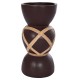 ΔΙΑΚΟΣΜΗΤΙΚΟ ΒΑΖΟ ΔΑΠΕΔΟΥ FB94672.07L TERRACOTTA ΣΟΚΟΛΑΤΙ-RATTAN Φ32x62.5Υεκ