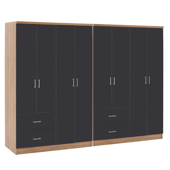 ΝΤΟΥΛΑΠΑ 8ΦΥΛΛΗ FB921237.01 ΜΕΛΑΜΙΝΗ SONAMA & ΣΚΟΥΡΟ ΓΚΡΙ 241x42,5Χ180,5Υεκ.