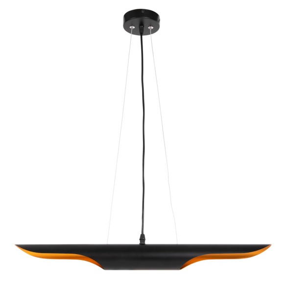 ΦΩΤΙΣΤΙΚΟ ΟΡΟΦΗΣ ΚΡΕΜΑΣΤΟ FB94172 ΜΑΥΡΟΣ ΜΕΤΑΛΛΙΚΟΣ ΣΩΛΗΝΑΣ-2 ΛΑΜΠΕΣ Φ6x60Υεκ.