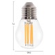 ΛΑΜΠΤΗΡΑΣ FB94046.01 LED FILAMENT 6W E27 2700K ΔΙΑΦΑΝΟ DIMMABLE