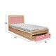 ΚΡΕΒΑΤΙ ΠΑΙΔΙΚΟ ΜΕ ΣΥΡΤΑΡΙ FB921326.01 ΜΕΛΑΜΙΝΗ SONAMA/ΡΟΖ--ΜΕ ΣΤΡΩΜΑ 90x190εκ