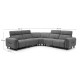 ΓΩΝΙΑΚΟΣ ΚΑΝΑΠΕΣ ΜΕ RECLINE FB93290.01 ΓΚΡΙ ΥΦΑΣΜΑ 260x260x90(κάθισμα)x94Υεκ.