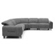 ΓΩΝΙΑΚΟΣ ΚΑΝΑΠΕΣ ΜΕ RECLINE FB93290.01 ΓΚΡΙ ΥΦΑΣΜΑ 260x260x90(κάθισμα)x94Υεκ.