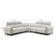 ΓΩΝΙΑΚΟΣ ΚΑΝΑΠΕΣ ΜΕ RECLINE FB93290.02 ΜΠΕΖ ΥΦΑΣΜΑ 260x260x90(κάθισμα)x94Υεκ.