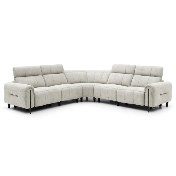 ΓΩΝΙΑΚΟΣ ΚΑΝΑΠΕΣ ΜΕ RECLINE FB93290.02 ΜΠΕΖ ΥΦΑΣΜΑ 260x260x90(κάθισμα)x94Υεκ.