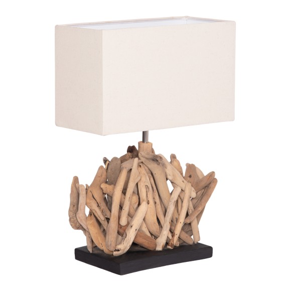 ΕΠΙΤΡΑΠΕΖΙΟ ΟΡΘΟΓΩΝΙΟ ΦΩΤΙΣΤΙΚΟ FB94424 DRIFTWOOD & ΛΕΥΚΟ ΚΑΠΕΛΟ 35.5x15x47Υεκ.