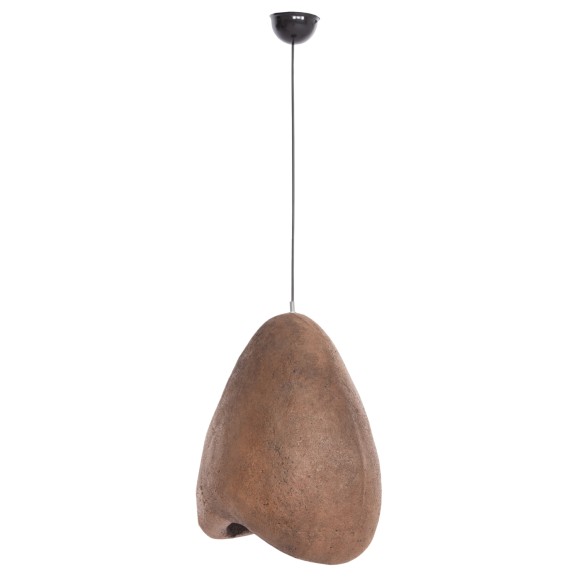 ΦΩΤΙΣΤΙΚΟ ΟΡΟΦΗΣ ΜΕ ΟΨΗ ΠΕΤΡΑΣ FB94417 ΣΚΟΥΡΟ ΜΠΕΖ 35x27x40Υεκ.