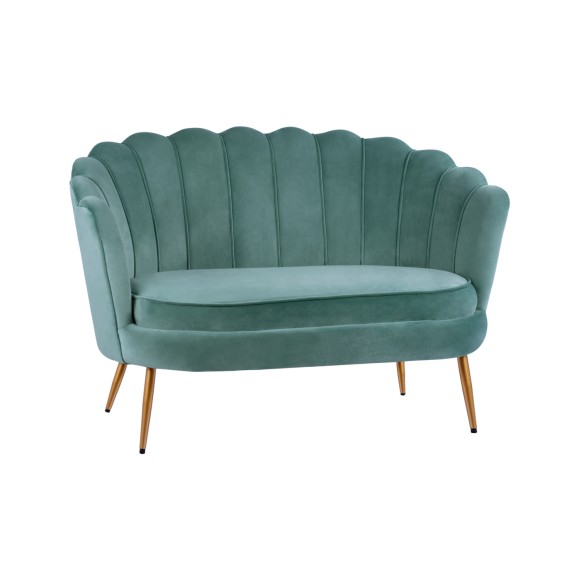 ΚΑΝΑΠΕΣ 2ΘΕΣΙΟΣ FB98627.07 ΑΠΟ ΦΥΣΤΙΚΙ ΒΕΛΟΥΔΟ ΜΕ ΧΡΥΣΑ ΠΟΔΙΑ 130x81x86Υ εκ.