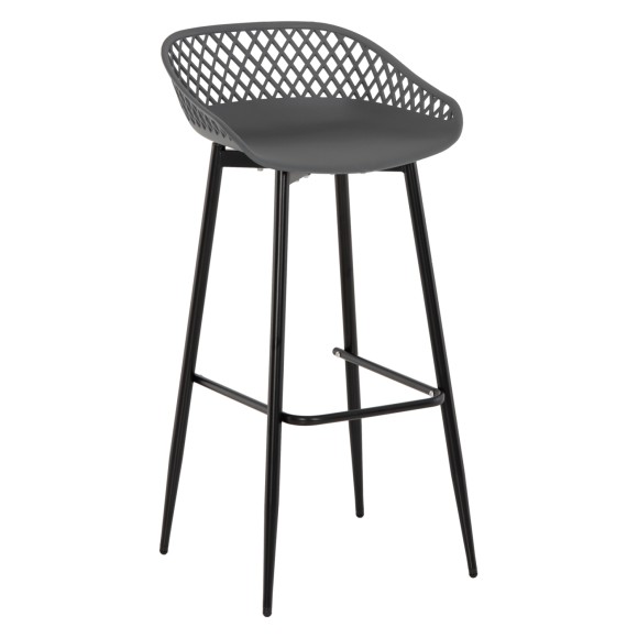 ΣΚΑΜΠΟ ΠΟΛΥΠΡΟΠΥΛΕΝΙΟΥ ΓΚΡΙ ΜΕ ΜΕΤΑΛΛΙΚΑ ΠΟΔΙΑ ΜΑΥΡΑ FB98686.20 46x48x99Υ εκ. - 4τμχ