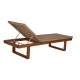 ΞΑΠΛΩΣΤΡΑ FB95993 TEAK ΞΥΛΟ ΚΑΙ ΣΧΟΙΝΙ VIRO ΣΕ ΠΛΕΞΗ WICKER 191x65x86Yεκ.