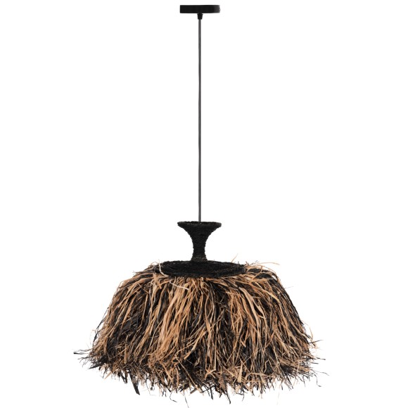 ΦΩΤΙΣΤΙΚΟ ΟΡΟΦΗΣ FB94716 ΚΑΠΕΛΟ ΙΝΕΣ SISAL & ΜΠΑΝΑΝΑΣ--ΜΑΥΡΟ & ΦΥΣΙΚΟ Φ60x50Υεκ