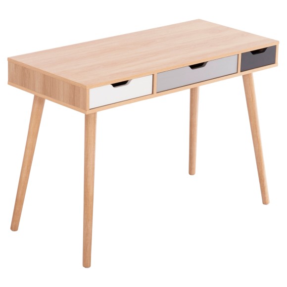 ΓΡΑΦΕΙΟ FB918292 ΜΕΛΑΜΙΝΗ ΣΕ SONAMA-ΓΚΡΙ-ΛΕΥΚΟ-ΜΠΕΖ 110x50x76.5Υεκ.