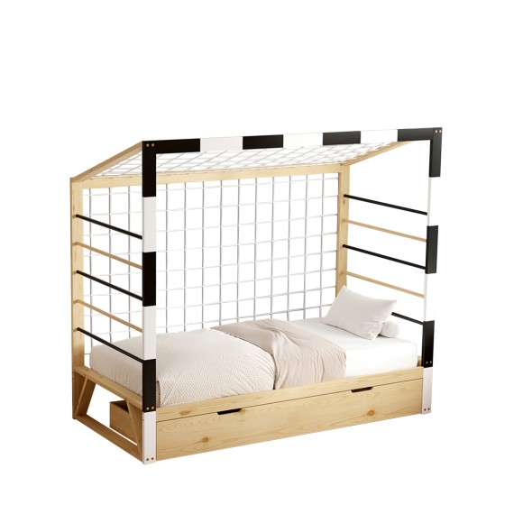 ΚΡΕΒΑΤΙ ΠΑΙΔΙΚΟ τ.MONTESSORI ΜΕ ΣΥΡΤΑΡΙ FB9700 ΞΥΛΟ ΠΕΥΚΟΥ ΦΥΣΙΚΟ-ΛΕΥΚΟ-ΜΑΥΡΟ- 190x90εκ