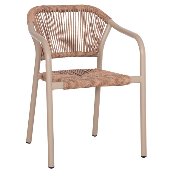 ΠΟΛΥΘΡΟΝΑ ΑΛΟΥΜΙΝΙΟΥ FB96266.02 MOKA ΣΚΕΛΕΤΟΣ-P.E.RATTAN ΦΥΣΙΚΟ 58x56x79Υεκ