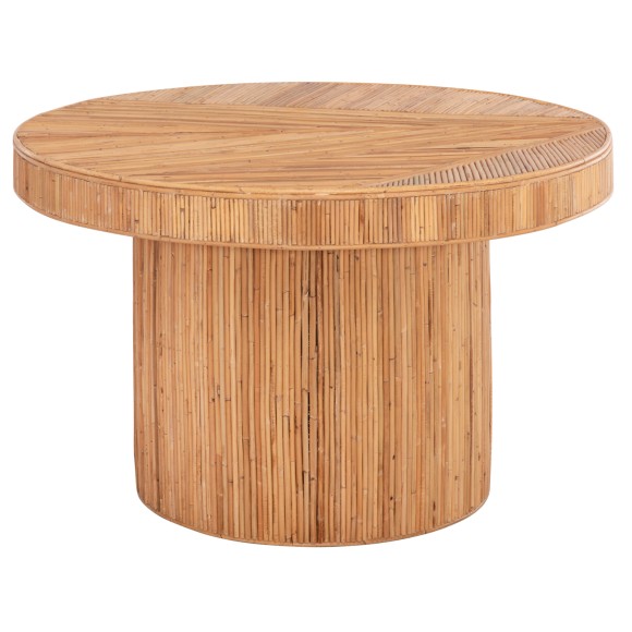 ΤΡΑΠΕΖΙ ΤΡΑΠΕΖΑΡΙΑΣ FB99884 ΦΥΣΙΚΟ RATTAN ΣΕ ΦΥΣΙΚΟ ΧΡΩΜΑ Φ120x76Υεκ.