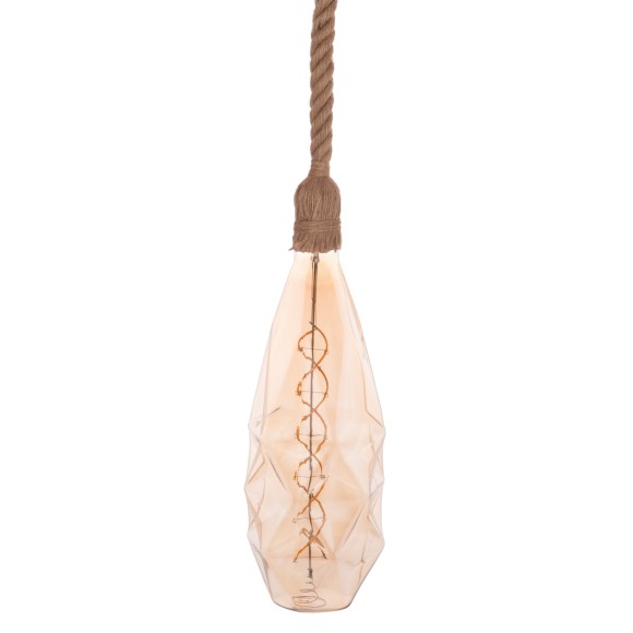 ΦΩΤΙΣΤΙΚΟ ΟΡΟΦΗΣ ΚΡΕΜΑΣΤΟ ΜΕ ΛΑΜΠΤΗΡΑ FB911928.02--ΣΧΟΙΝΙ 1m ΠΑΧΟΥΣ 2cm-ΝΤΟΥΙ Ε27